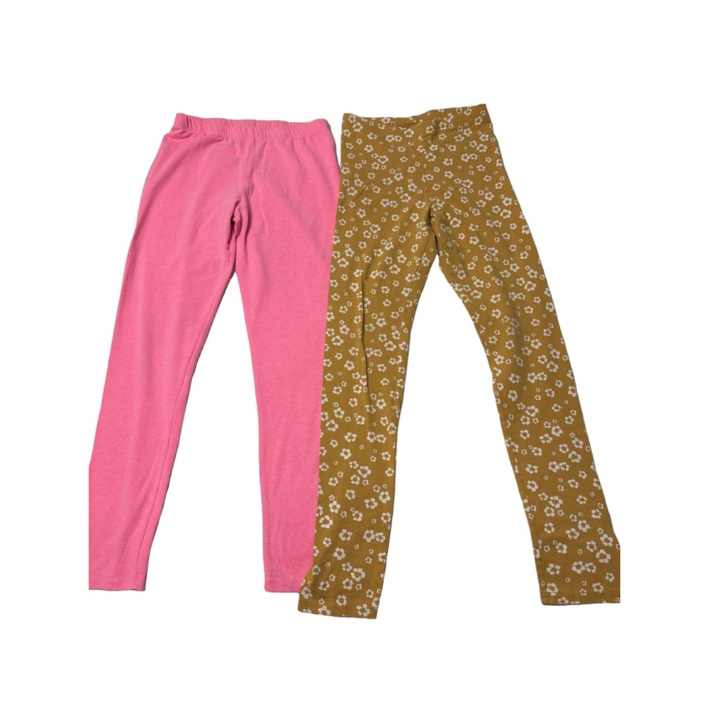 Girls Leggings Size 14 Pink, Mustard